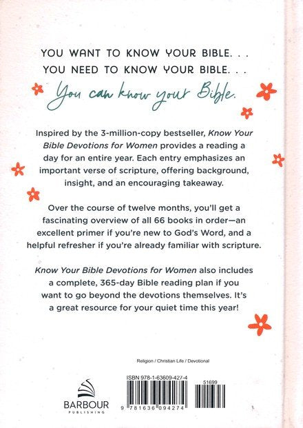 Know Your Bible Devotions for Women: 365 Readings