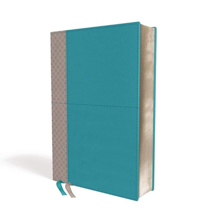 NIV STUDY BIBLE, , Leathersoft, Teal/Gray, Red Letter, Comfort Print