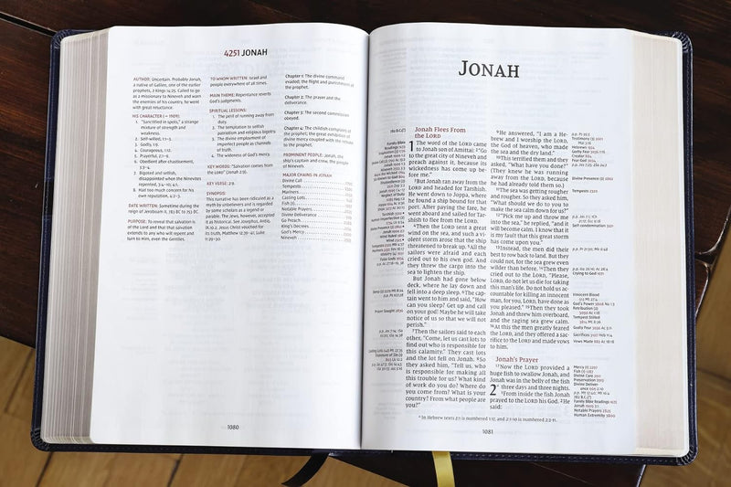 NIV, Thompson Chain-Reference Bible, Large Print, Leathersoft, Navy, Red Letter, Comfort Print