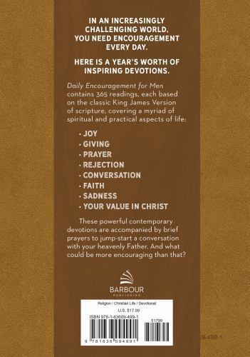 Daily Encouragement for Men: 365 Power-Packed Devotions ( Leather )