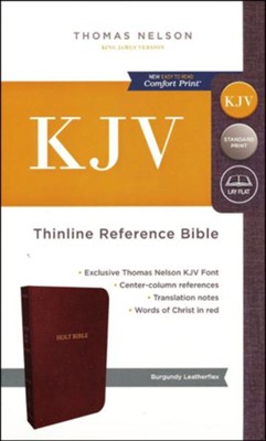 KJV THINLINE REFERENCE BIBLE BURGUNDY