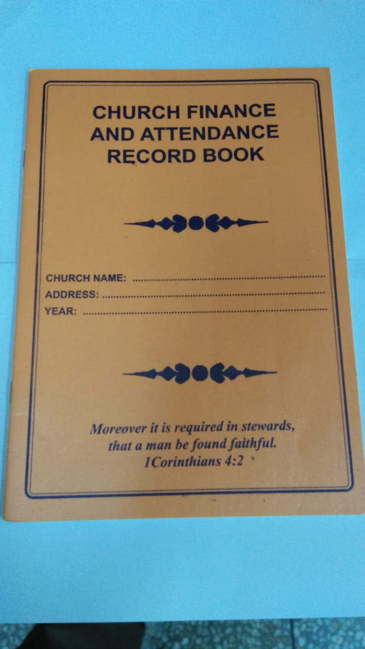 CHURCH FINANCE AND ATTENDANCE RECORD BOOK