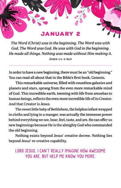 Jesus Each Day for Teen Girls Hardcover