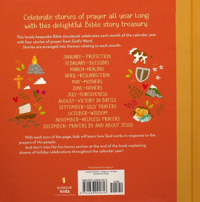 A Year of Bible Prayers: A Treasury of 48 Prayer Stories from God's Word--hardcover