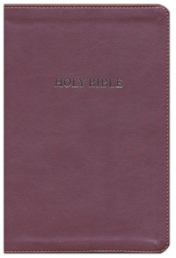 KJV, THINLINE BIBLE, LARGE PRINT, IMITATION LEATHER, BURGUNDY, RED LETTER EDITION