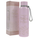 With God All Things Are Possible Pink Stainless Steel Water Bottle