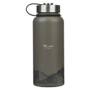Faith Mountains Dark Brown Stainless Steel Water Bottle