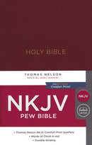 NKJV Pew Bible, Hardcover, Burgundy