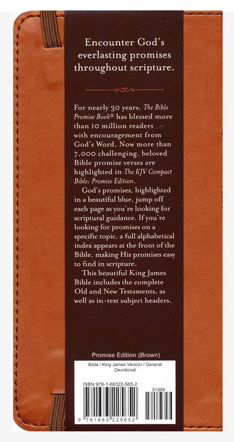 KJV TRIMLINE BIBLE, PROMISE EDITION-SOFT LEATHER, BROWN