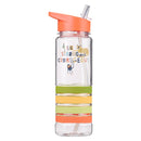 Be Strong And Courageous Plastic Water Bottle With Silicon Wrist Straps