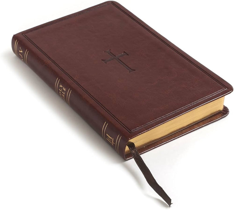 KJV COMPACT ULTRATHIN BIBLE, Black/Burgundy LeatherTouch Imitation Leather