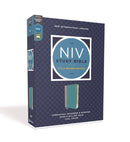 NIV STUDY BIBLE, , Leathersoft, Teal/Gray, Red Letter, Comfort Print