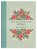 The 3-Minute Devotions for Women KJV Bible [Mint Bouquet]
