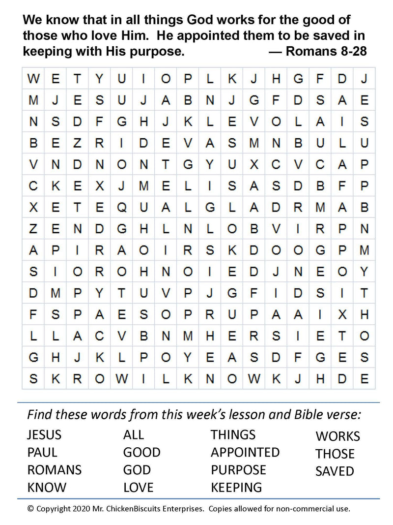 Bible 64 Fun Word Search For Kids