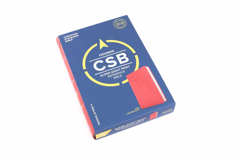 CSB Super Giant Print Reference Bible, Pink Leather