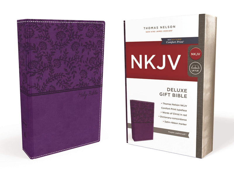 NKJV, Deluxe Gift Bible, Leathersoft, Purple