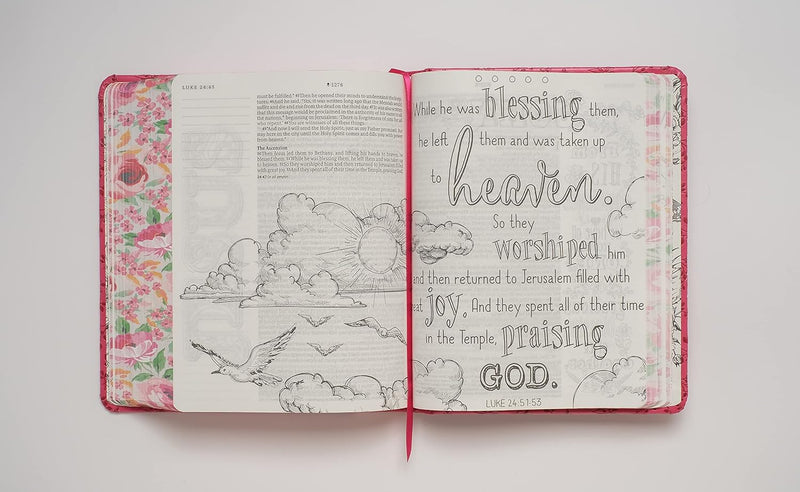 Inspire Bible NLT, Filament-Enabled Edition (Hardcover LeatherLike, Pink) : The Bible for Coloring & Creative Journaling (Hardcover)