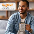 A Man's Heart Brown Ceramic Coffee Mug- Proverbs 16:9