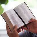 NKJV, End-of-Verse Reference Bible, Compact, Leathersoft, Black, Red Letter, Comfort Print
