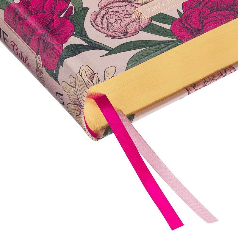 KJV Holy Bible, My Creative Bible, Faux Leather Hardcover Ribbon Marker, King James Version, Pink Printed Floral (KJV Creative Editions)