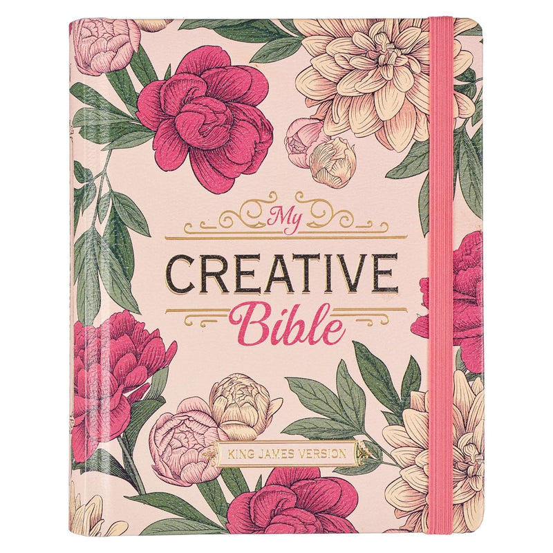 KJV Holy Bible, My Creative Bible, Faux Leather Hardcover Ribbon Marker, King James Version, Pink Printed Floral (KJV Creative Editions)