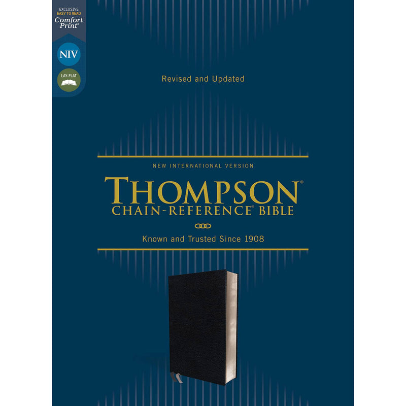 NIV, THOMPSON CHAIN-REFERENCE BIBLE, Bonded Leather, Black, Red Letter, Comfort Print