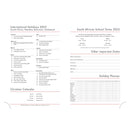 2025 Diary - Chronos Daily Planner - A Time for Everything Red - Faux Leather