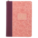 Be Still and Know Pink and Burgundy Soft Leather Journal