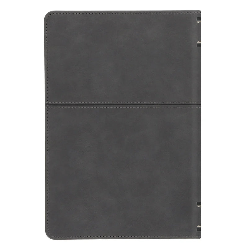 Trust Him Grey Leather Journal