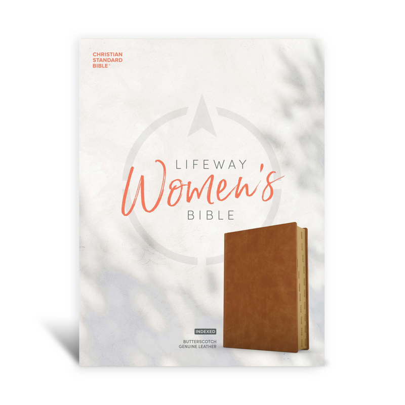 CSB LIFEWAY WOMEN'S BIBLE--SOFT LEATHER-LOOK, Butterscotch (INDEXED)