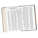KJV Tan & Brown Faux Leather Standard Bible Giant Print Red Letter