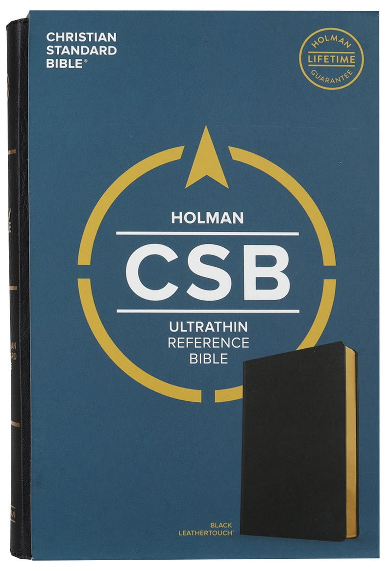 CSB Ultrathin Reference Bible, Black LeatherTouch