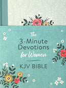 The 3-Minute Devotions for Women KJV Bible [Mint Bouquet]