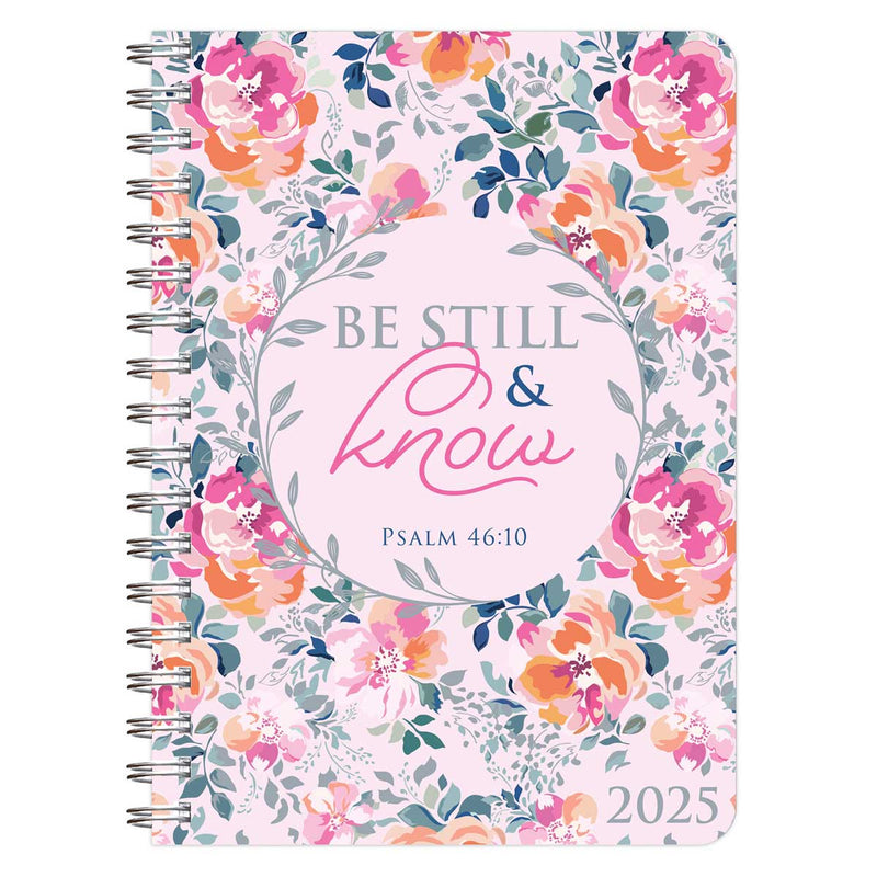 DIARY DAILY PLANNER 2025 Be Still and Know - Wirebound
