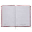 Be Still and Know Floral Pink Faux Leather Journal with Zipped Closure