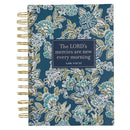 The Lord's Mercies Are New Every Morning Floral Hardcover Wirebound Journal