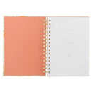 Peach Floral Spiral Journal Consider the Wildflowers  - Luke 12:27