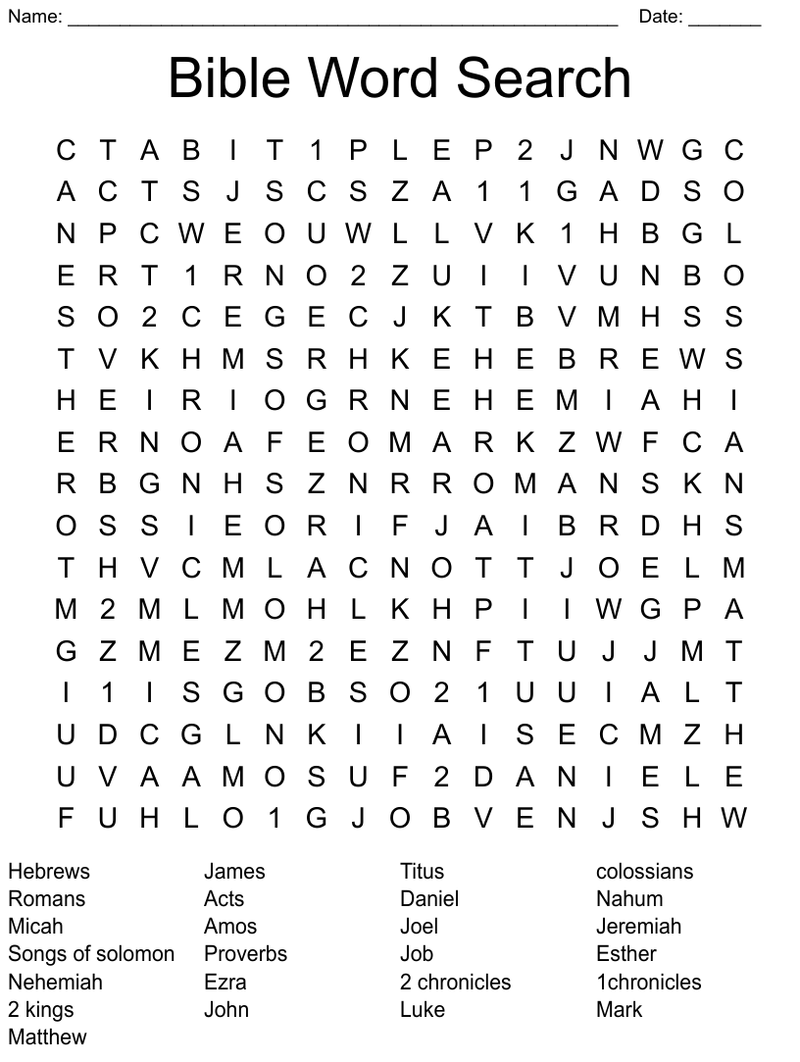 Bible 64 Fun Word Search For Adults