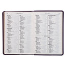 Purple Faux Leather Large Print Compact King James Version Bible