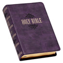 Purple Faux Leather Large Print Compact King James Version Bible