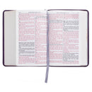 Purple Faux Leather Large Print Compact King James Version Bible