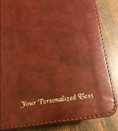 NKJV Compact Bible, Maclaren Series - Brown LeatherSoft, Custom Imprinted