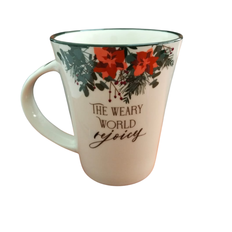 MUG-  THE WEARY WORLD REJOICE