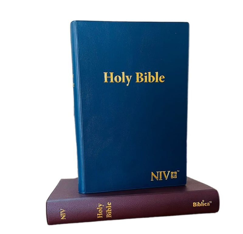 NIV STANDARD VINYL FLEXICOVER BLUE  7.8 x 5.4 Inch