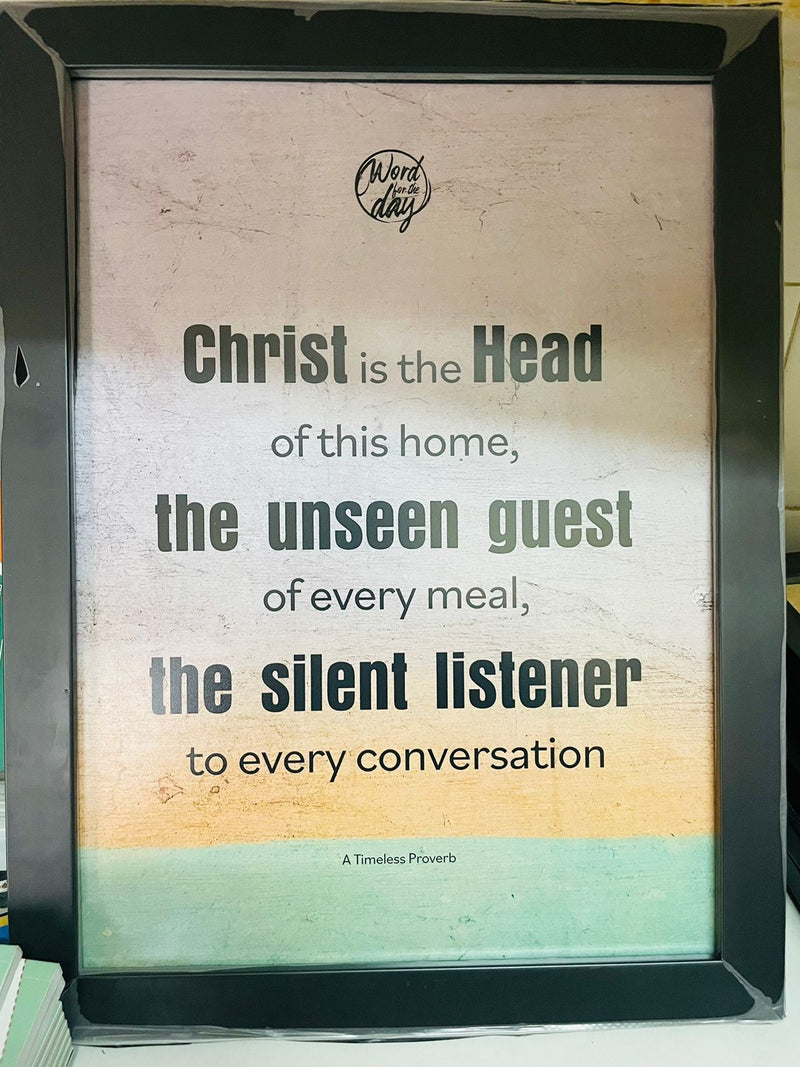 WALL PLAQUE (CHRIST IS THE HEAD)