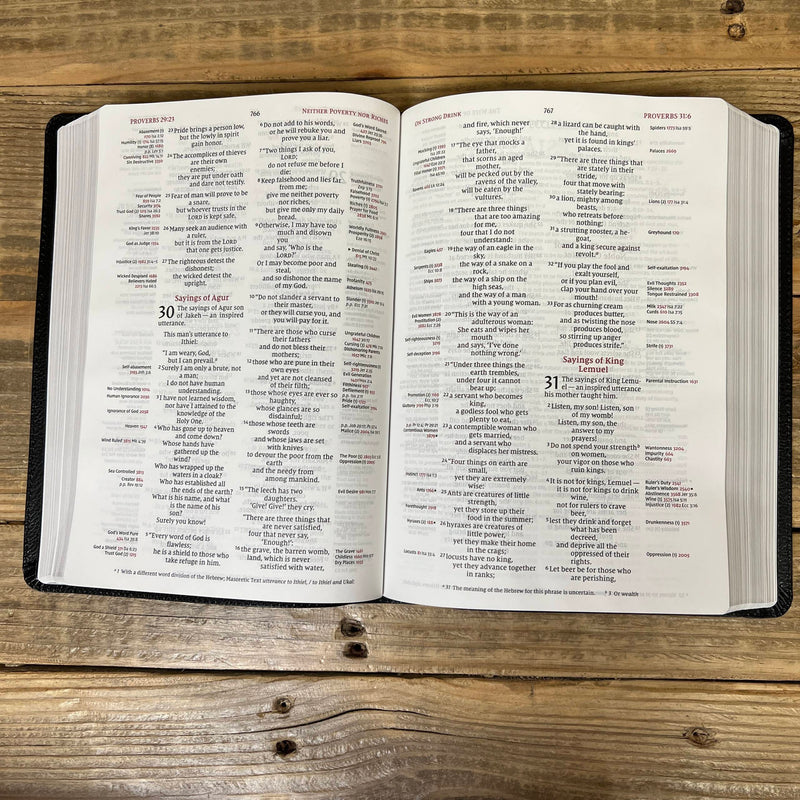 NIV, THOMPSON CHAIN-REFERENCE BIBLE, Bonded Leather, Black, Red Letter, Comfort Print