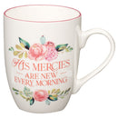 Mug Pink Floral Mercies are New Lam 3:22-23
