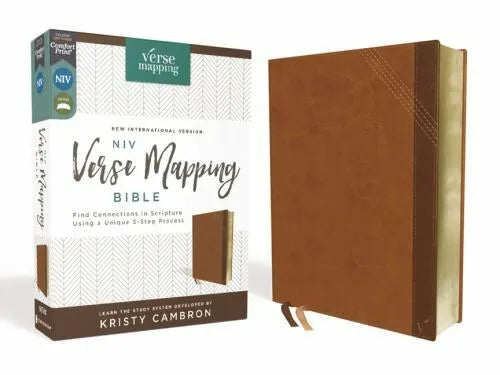 NIV VERSE MAPPING BIBLE, Soft Leather, Brown.