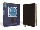 NIV STUDY BIBLE, Bonded Leather, Black, Red Letter, Comfort Print