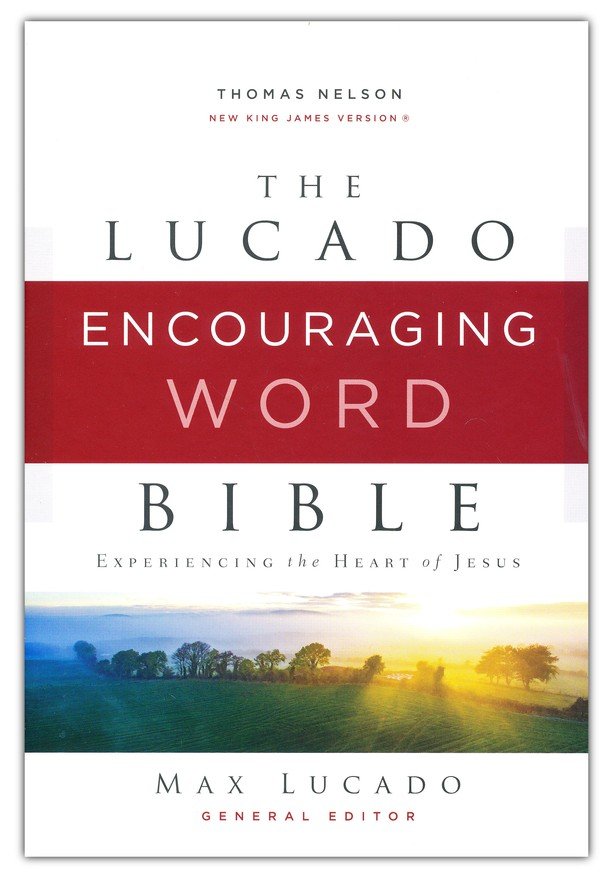 NKJV, Lucado Encouraging Word Bible, Cloth over Board, Gray, Comfort Print